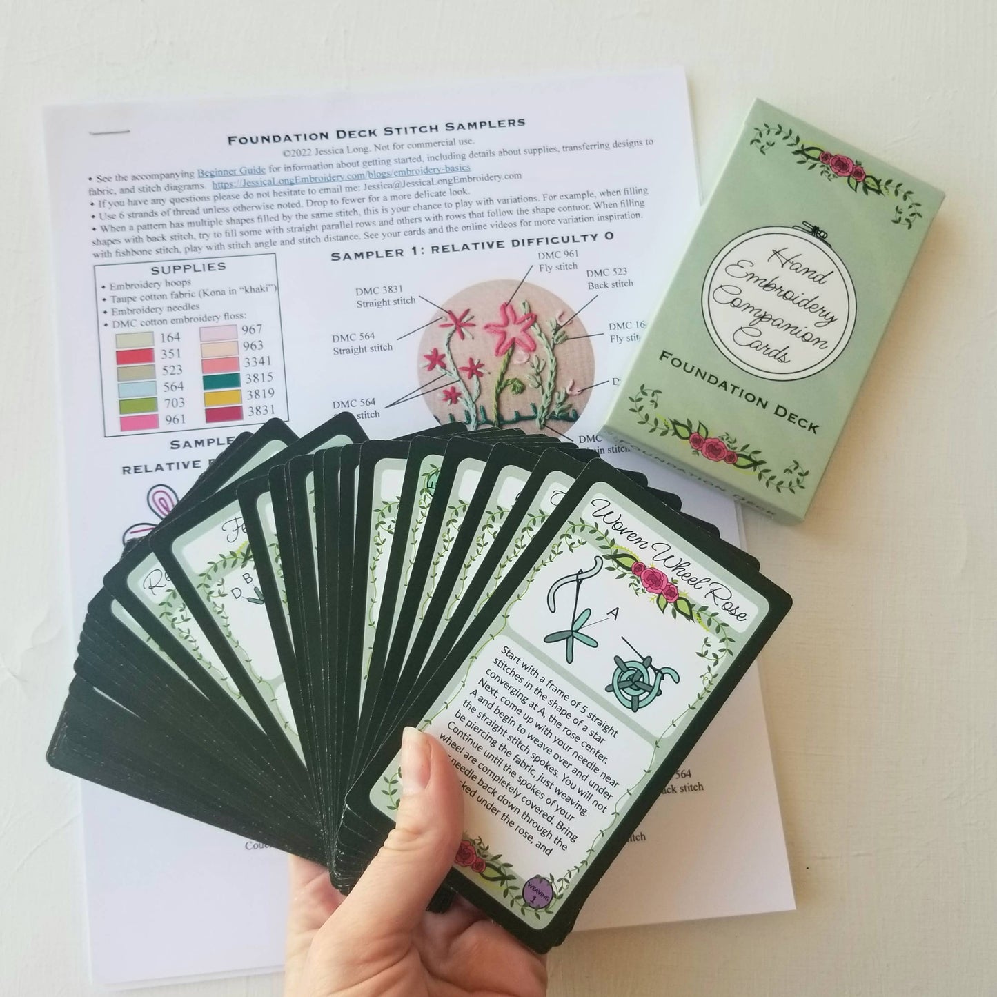Hand Embroidery Companion Cards - Jessica Long Embroidery