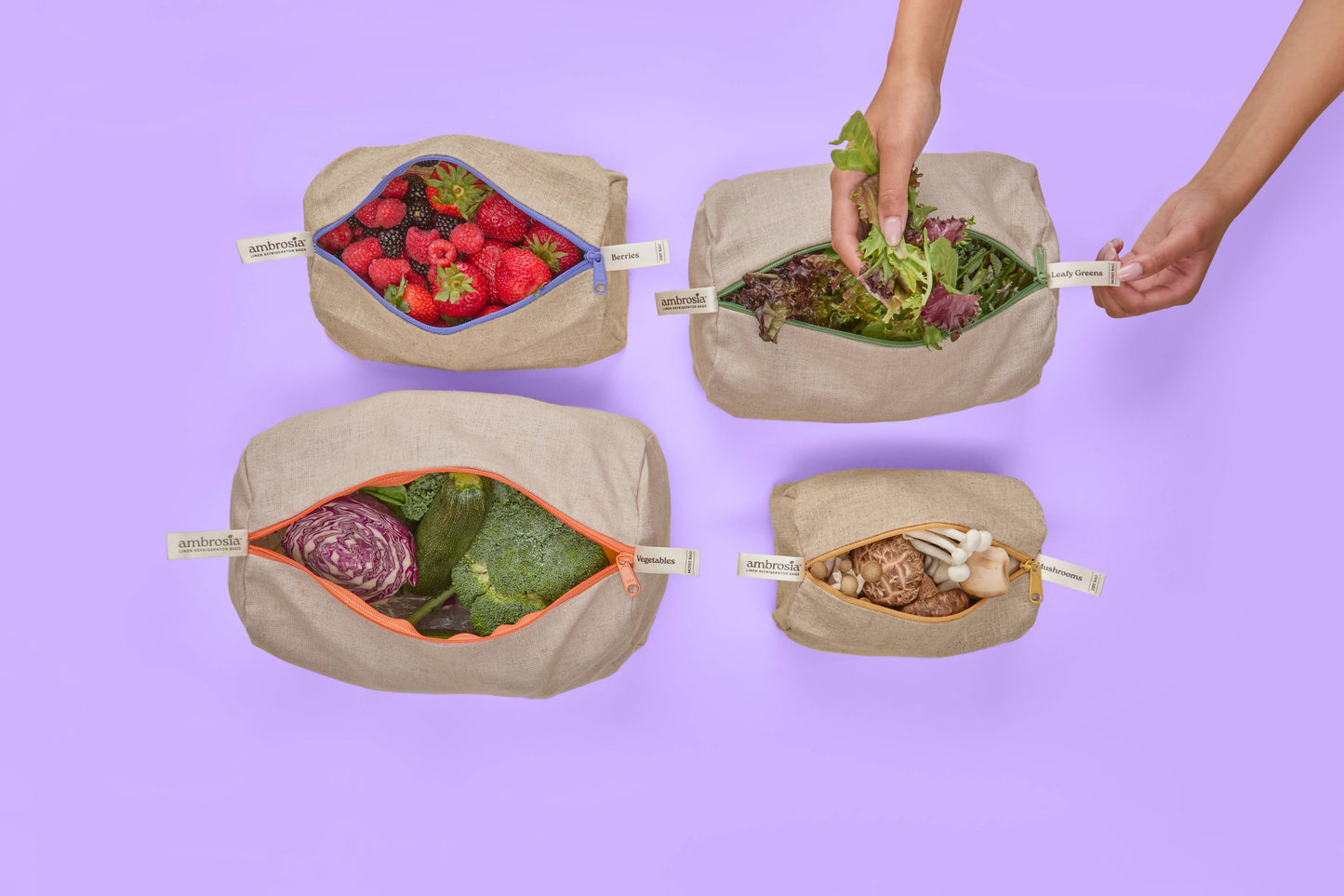 Ambrosia Bag - Ambrosia Linen Refrigerator Bag Complete Set