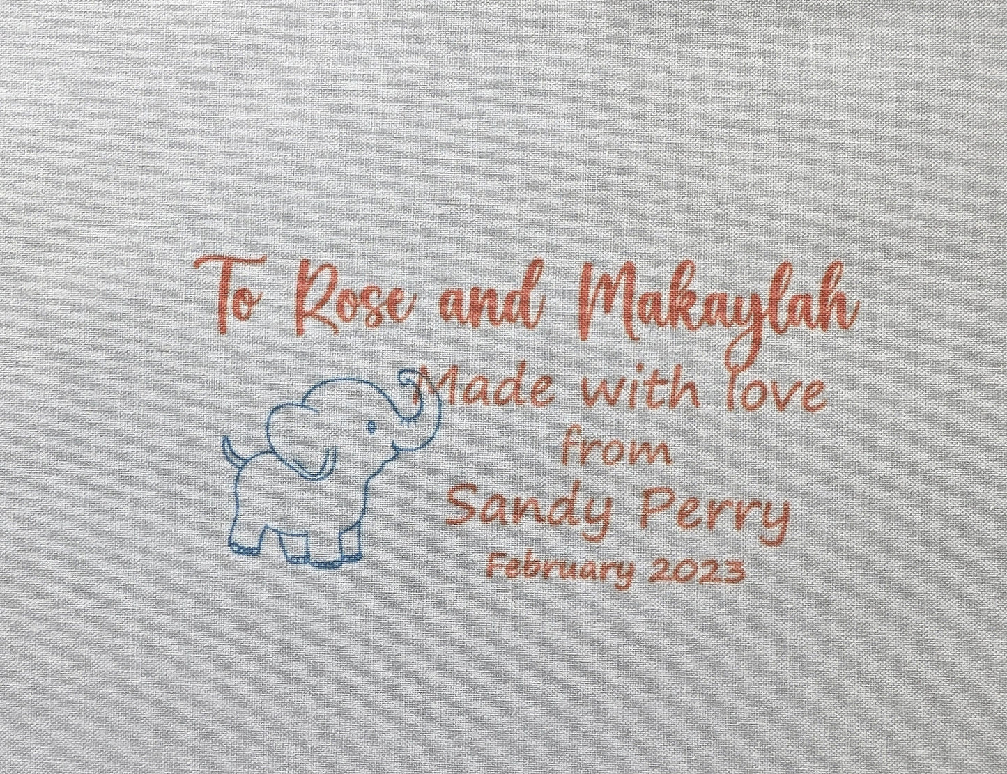 Quilt Label Personalized Printed on High Quality Quilt Cotton