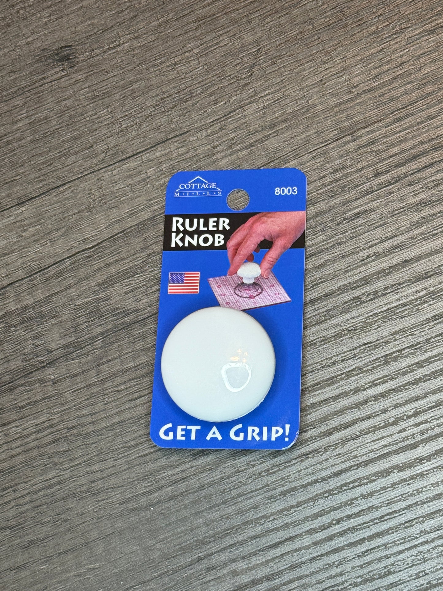 Ruler Knob Cottage Mills 8003 suction cup for easy ruler handling and placement.