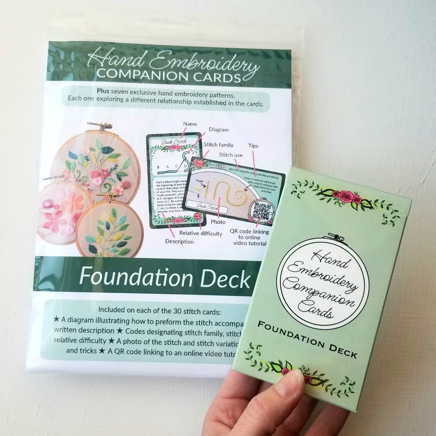 Hand Embroidery Companion Cards - Jessica Long Embroidery