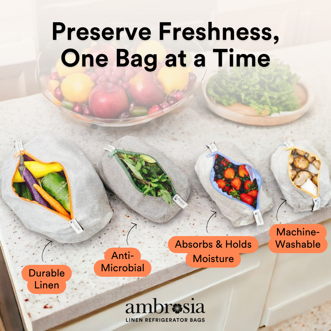Ambrosia Bag - Ambrosia Linen Refrigerator Bag Complete Set