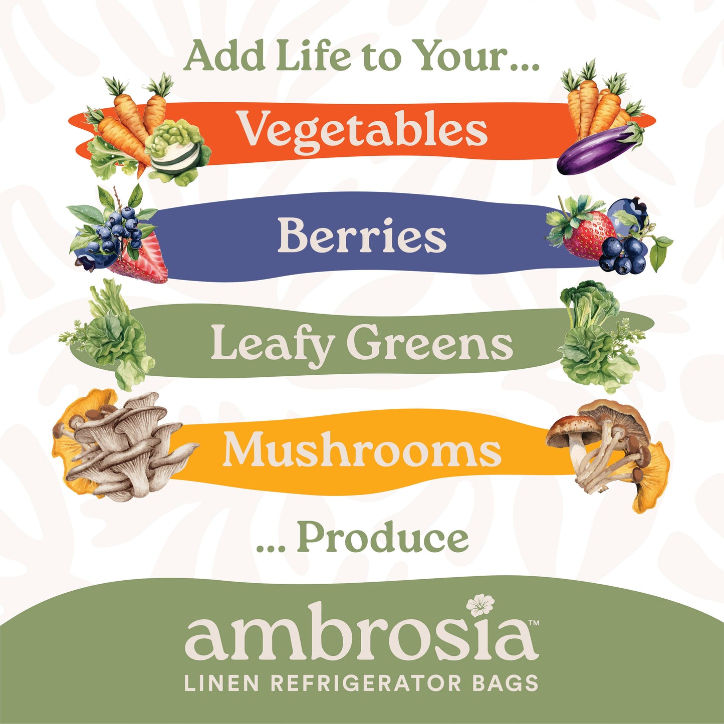 Ambrosia Bag - Ambrosia Linen Refrigerator Bag Complete Set