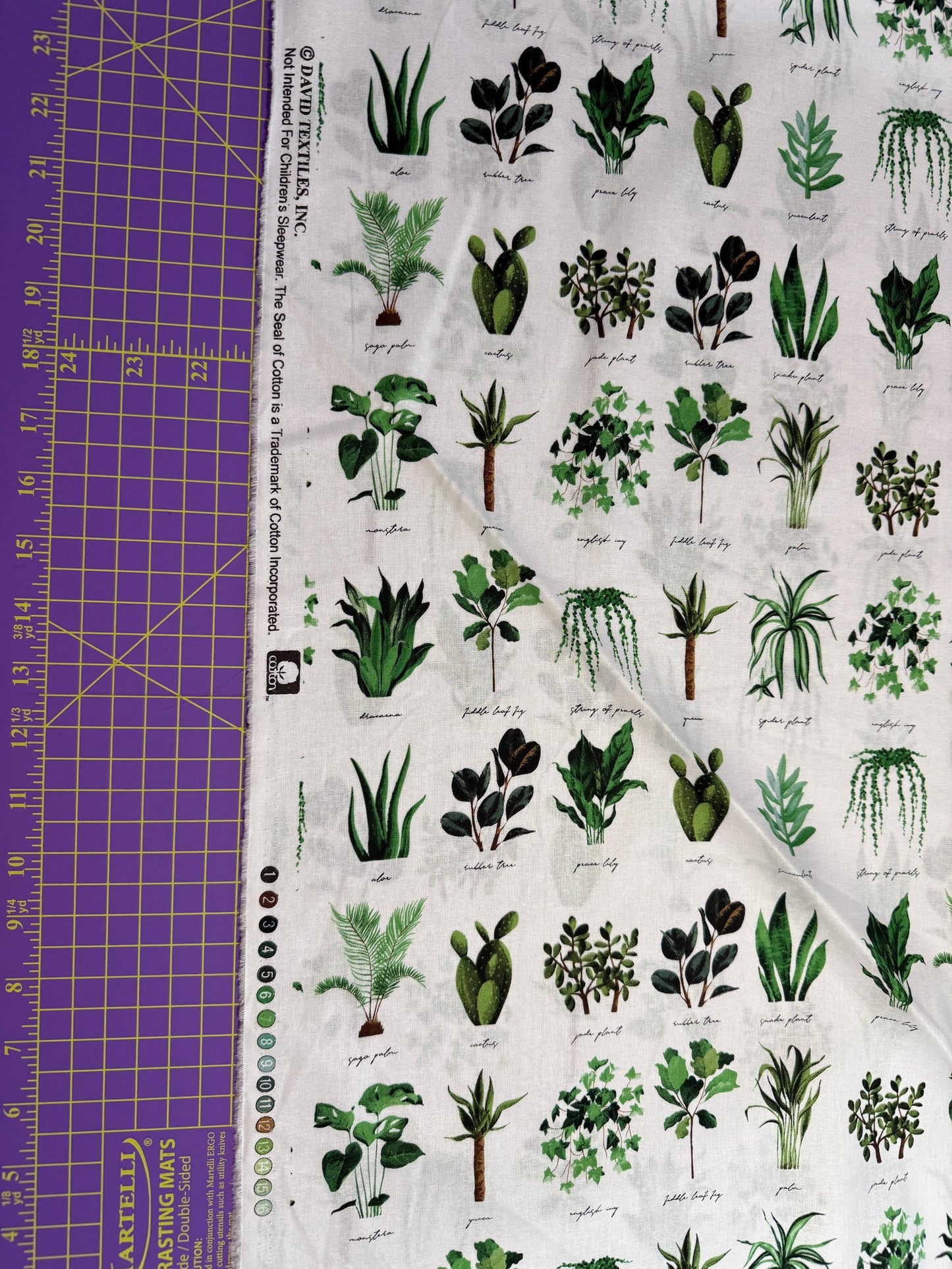 100% Cotton Plant Names by David Textiles DX-4445-40