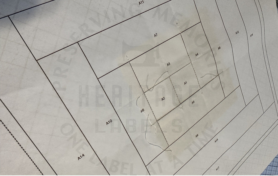 Foundation paper piecing template on a quilting project for beginners.