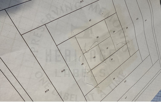 Foundation paper piecing template on a quilting project for beginners.