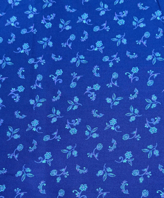 Indigo Garden by Timeless Treasures CD3416 Royal Floral