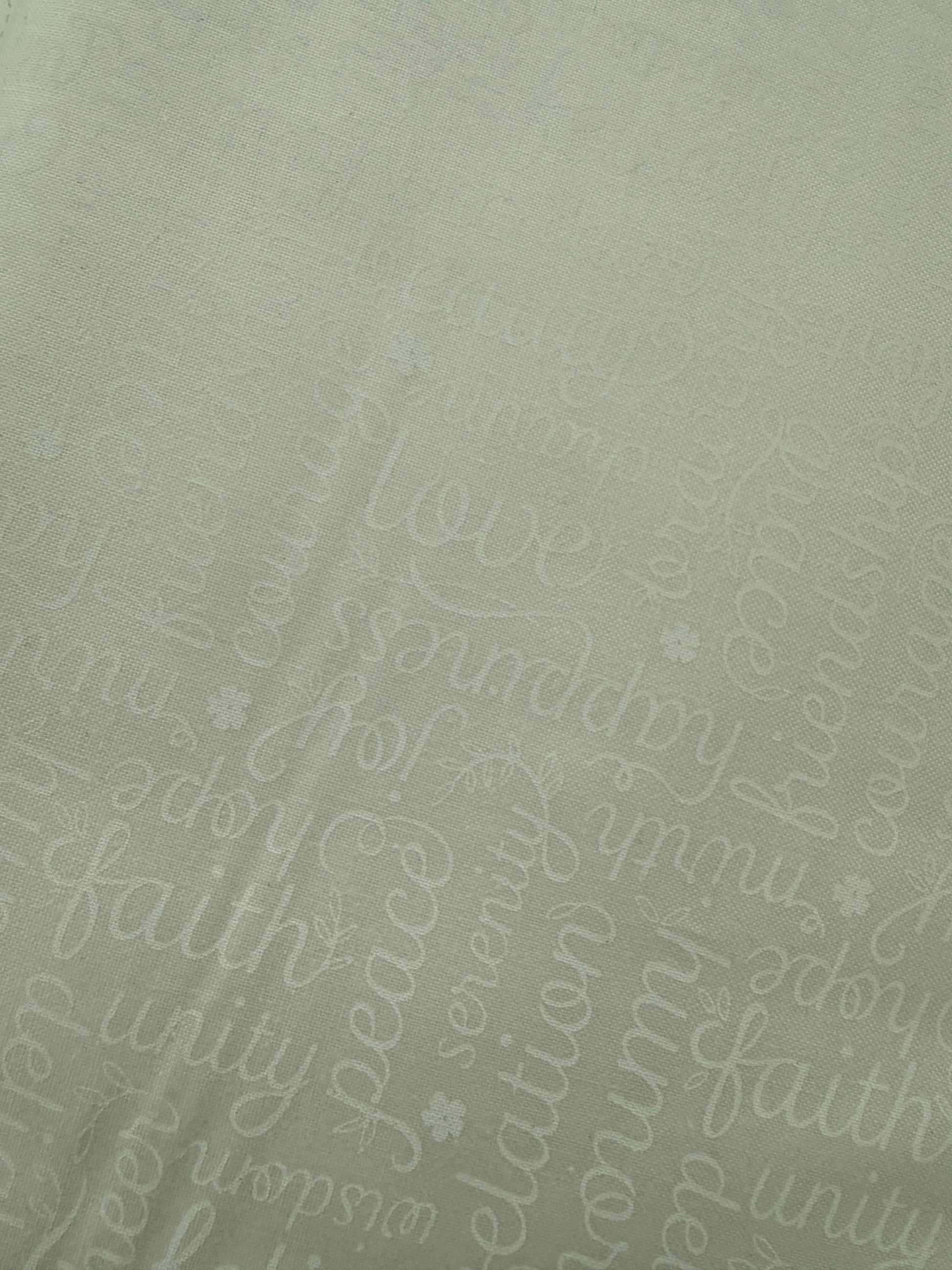 Cotton Fabric White Black Grey Benartex Botanica with subtle script pattern in white, ideal for quilting and crafts.